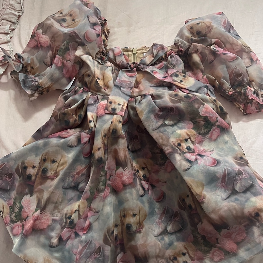 Selkie The Golden Paradise Mini Shabby Chic Dress - Picture 6 of 6